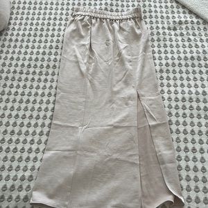 Open edit long ivory bone skirt